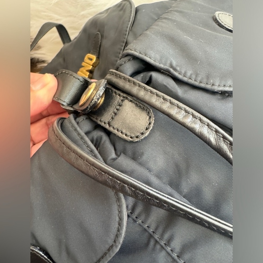 Moschino Black Backpack with Gold Accents - Picture 4 of 5